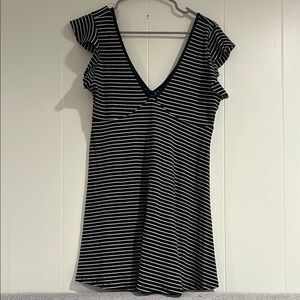 Striped Black and White Dress